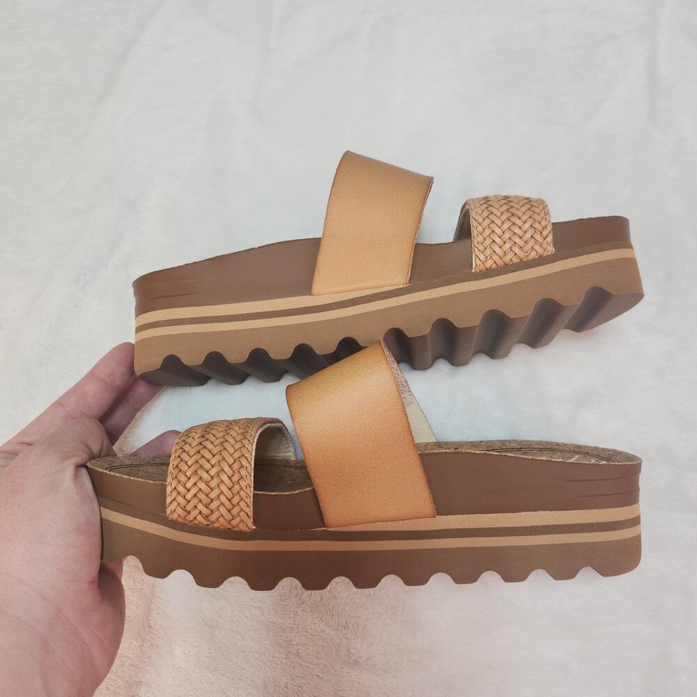 Reef Cushioned Vista Hi Flatform Sandal Womens 5 Natural Braid Platform Tan - Picture 6 of 11